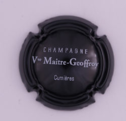 Plaque de Muselet - Champagne Maitre Vve – Geoffroy (N°153)