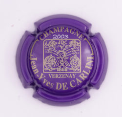 Plaque de Muselet - Champagne De Carlini Jean-Yves (N°89)